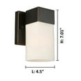 thumbnail image 3 of Eglo Lighting - Ciara Springs - 1-Light Wall Light - Oil Rubbed Bronze - Frosted, 3 of 10