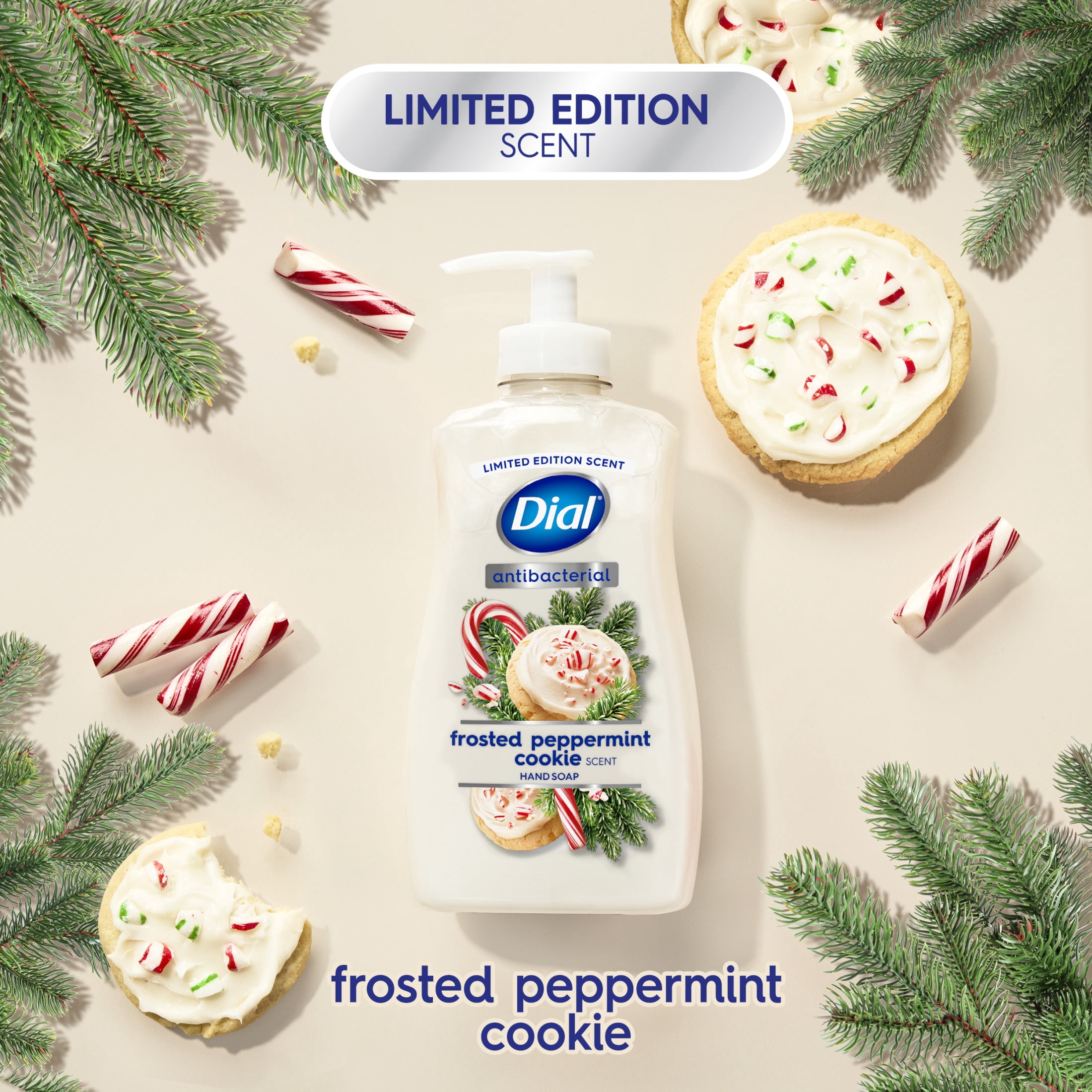 Dial Antibacterial Limited Edition Scent, Frosted Peppermint Cookie Liquid Hand Soap