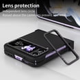thumbnail image 7 of MonsDirect for 6.7 inch Samsung Galaxy Z Flip 4 5G 2022 Case, Hinge Protection Hard PC Back Shell Anti-Drop Slim Shockproof Full Coverage with Independent Lens Circle for Galaxy Z Flip 4, Black, 7 of 7