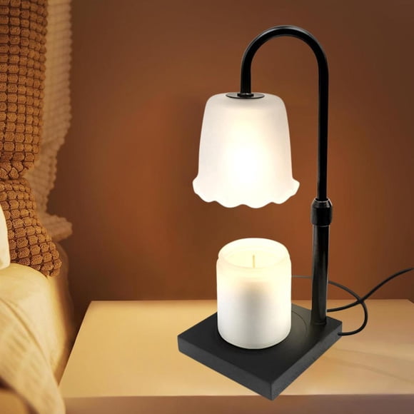 Feltree Lampe Rétractable en Cire Fondante avec Veilleuse à Intensité Réglable pour Décoration de Bureau de Chambre en Bois Doré