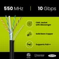 thumbnail image 2 of Cable Ethernet TRUECABLE Cat6 para exteriores de 1000 pies con Messenger Black, 2 of 7