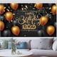thumbnail image 5 of Happy Birthday Backdrop Banner Black And Gold Birthday Party Background Decorations Happy Birthday Party Decorations For Men And Women, 5 of 5
