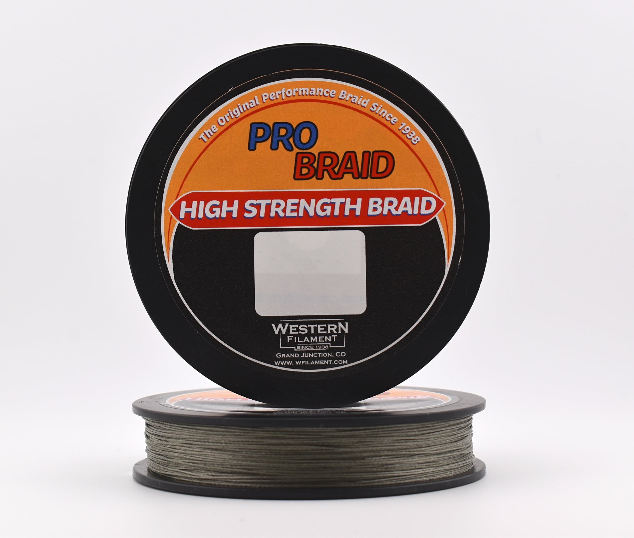 Pro Braid - High Strength Fishing Line, Braided Line with Near Zero Stretch, Smooth & Strong UHMWPE by Western Filament