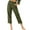 Army Green, variant on Mixpiju Summer Pants for Women Casual Plus Size, Capri Pants for Women Dressy, Women Casual Solid Color Pockets Buttons Elastic Waist Comfor table Straight Pants Army Green Size 8