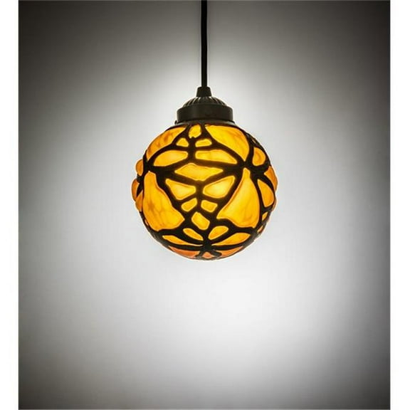 Meyda 230028 6 in. Wide Castle Butterfly Orb Mini Ceiling Pendant Fixtures