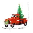 thumbnail image 3 of Grande Vente! Camion de Ferme Rouge Centre de Table de Noël Décor Camion Rouge Vintage Camionnette Rouge avec Arbres de Noël, 3 of 7