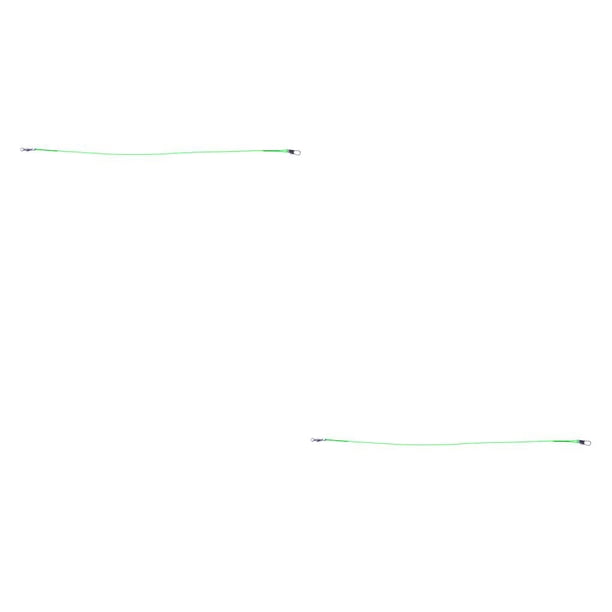 Sonducket 10 Uds línea de pesca cable de acero líder giratorio correa de mar caña de pescar línea accesorio de pesca verde 20cm 1 Uds 2piezas
