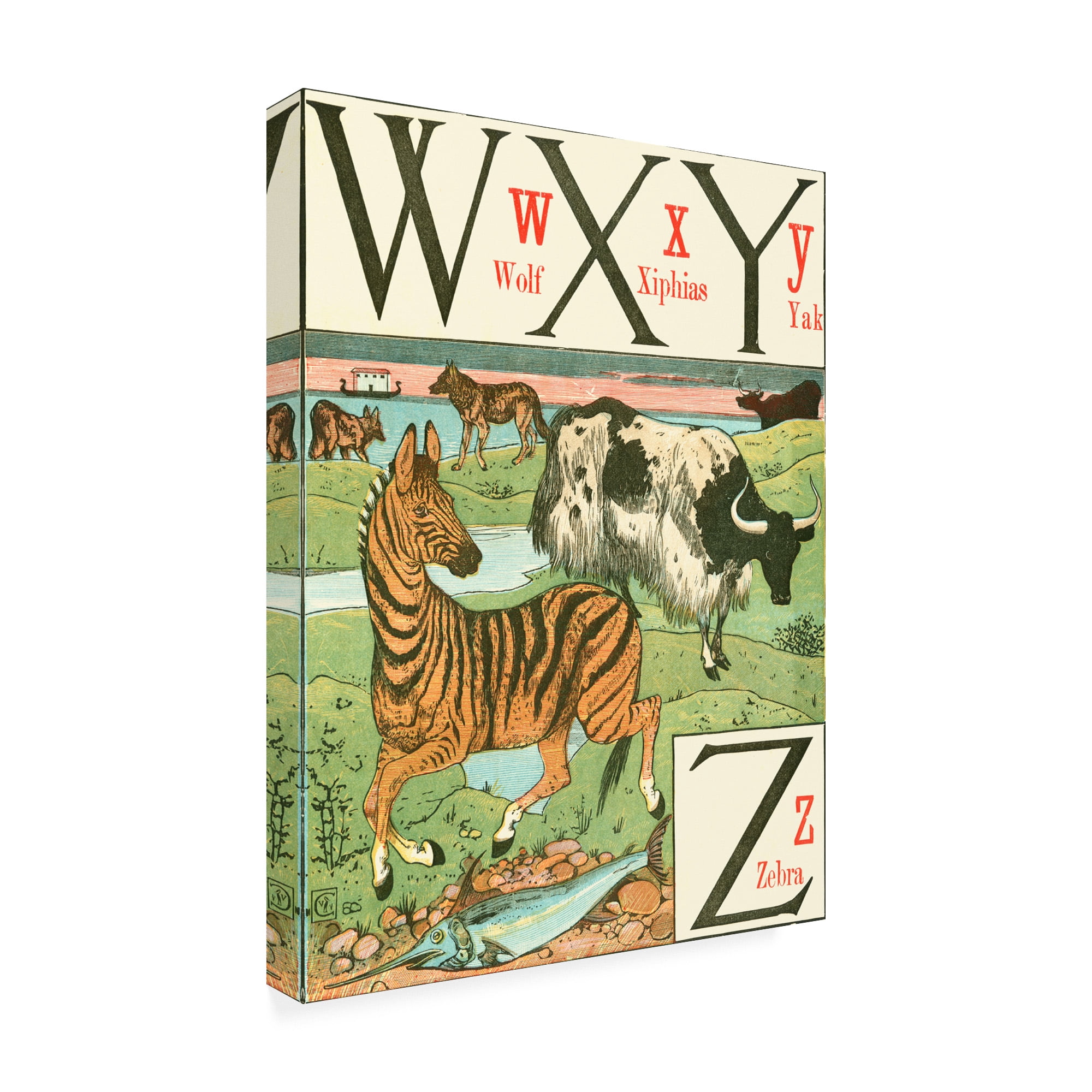 Trademark Fine Art 'Noahs Alphabet VII Childrens Art' Canvas Art by Walter Crane