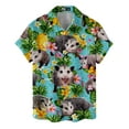 thumbnail image 4 of Funny Tropical Opossum Hawaiian Shirts for Men Casual Opossum Womens Hawaiian Shirt for Men Hawaiian Shirts Short Sleeve, 4 of 7