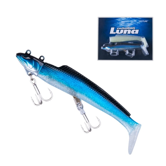 Goture Needlefish Lead Head Jigs Soft Fishing Lures Colorful Glitter Fishing Lure with Single Bait for Bass Fishing Freshwater/Saltwater