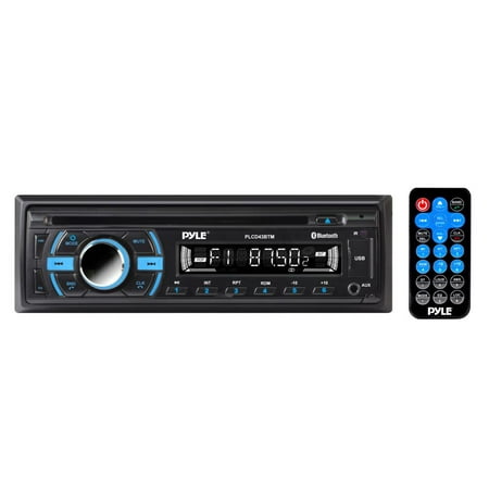 PYLE PLCD43BTM - Bluetooth Stereo Receiver [Digital AM/FM Radio System] Wireless Music Streaming | Hands-Free Call Answering | CD Player | MP3/USB/SD/AUX | Single