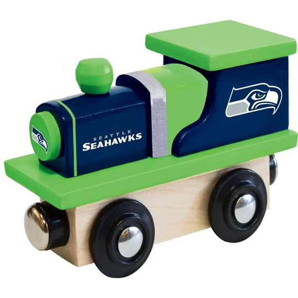 Masterpieces Locomotora de Tren de Madera - NFL Seattle Seahawks - Juguete con Licencia Oficial para niños pequeños y niños