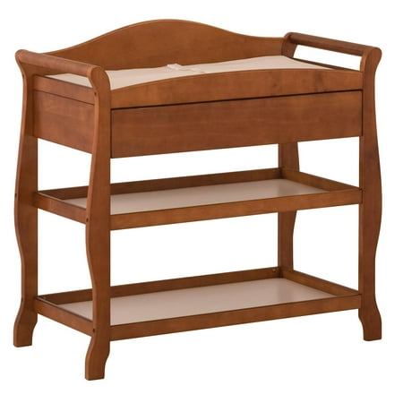 Stork Craft Aspen with Drawer Dressing Table-Color:Cognac