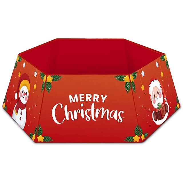 Inteprter Feliz árbol de Navidad Collar copos de nieve anillo de Navidad fiesta interior exterior suelo Festival decoración artesanía regalo nuevo Kits de decoración para fiestas cuatro Inteprter HA009061-04
