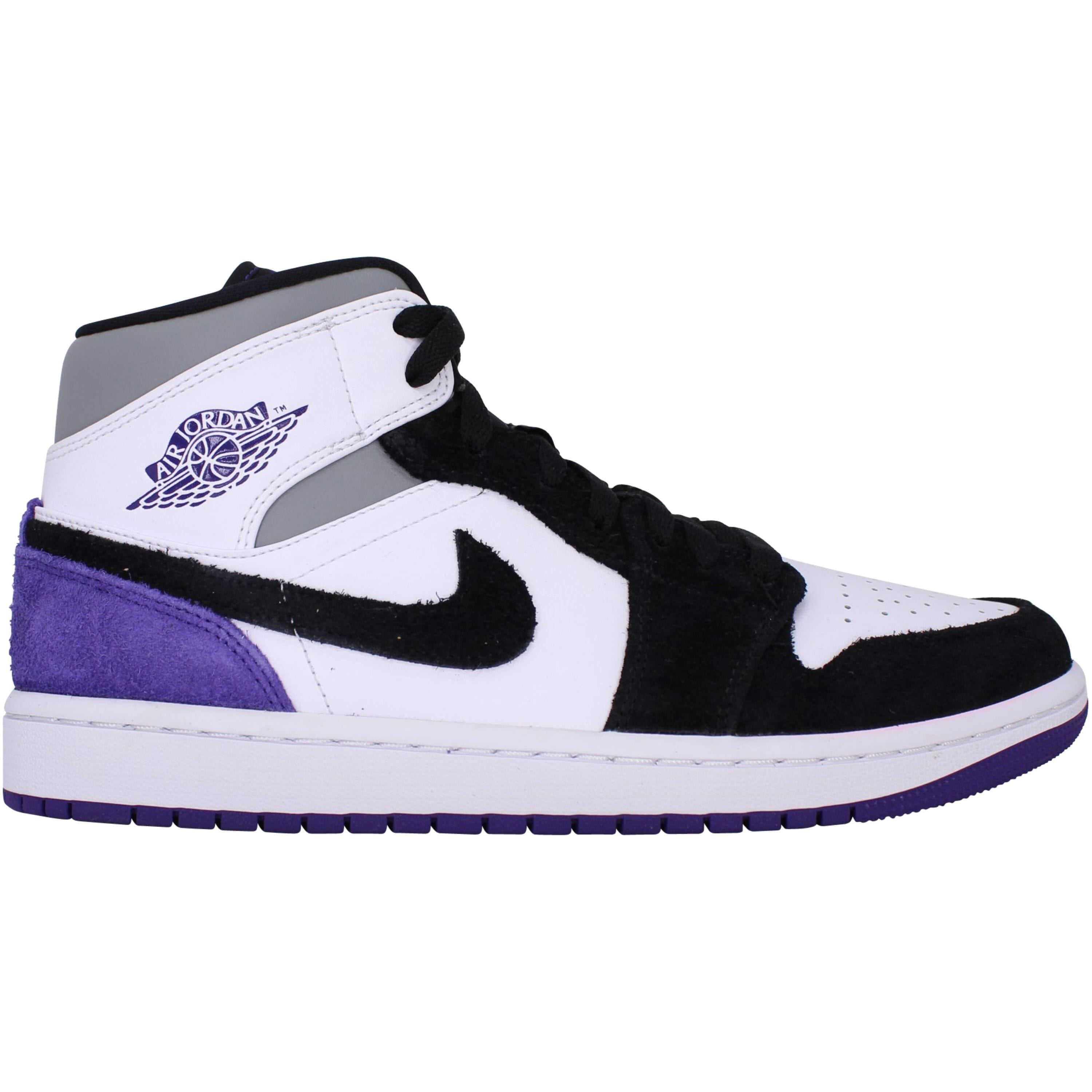 jordan 1 mid purple black white