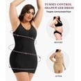 thumbnail image 2 of MANIFIQUE Plus Size Shapewear Slip Dress for Women Under Dress Seamless Tummy Control Smoothing V-Neck Cami Dress, 2 of 6