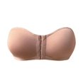 thumbnail image 4 of Gymayou Women's Front Closure Bandeau Bras Wireless Strapless Bras Front Clasp Rose Gold L, 4 of 9