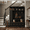 Black+Wood Grain, variant on Howcool 59"W Hall Tree with Shoe Storage Bench and 5 Coat Hooks,Freestanding Organizer Cabinet with 5 Drawers,Top Cubbies for Entryway,Mudroom,Black