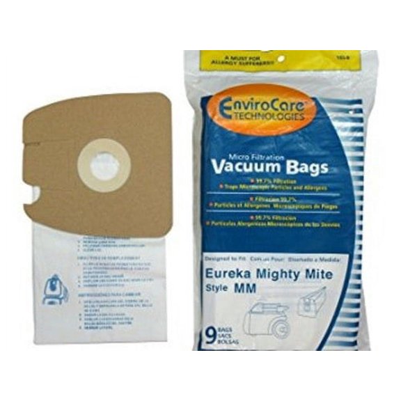 EnviroCare 9 micro filtration Vacuum Bags for Eureka MM Mighty Mite 3670 and 3680 Canister