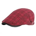 thumbnail image 2 of SikaFu Cotton Solid Color Plaid Newsboy Caps Flat Peaked Cap Men and Women Painter Beret Hats 16, 2 of 6