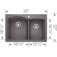 thumbnail image 4 of BLANCO DIAMOND 1.75 Dual Mount - Biscuit, 4 of 7