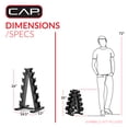 thumbnail image 4 of CAP A Frame-Style Dumbbell Stand, Black (Holds 5 pairs), 4 of 5