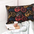 thumbnail image 4 of Sikiie Compass And Mountains In Bicycle Wheels1 Pillow Covers, Throw Pillow Case Cushion Covers,Cushion for Bedroom,Couch,Home-16"x24", 4 of 6