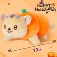 thumbnail image 5 of Houwsbaby 12" Halloween Pumpkin Cat Plush Toy,Orange Pumpkin Cat Halloween Stuffed Animal Creative Decor for Kids' Rooms Gift for Toddlers/Children, 5 of 7
