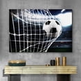 thumbnail image 2 of wall26 Canvas Print Wall Art Dark Soccer Goal Net Stadium Landscape Sports &amp; Fitness Athletes Photography Realism Boy's Bedroom Decorative Urban Rustic for Living Room, Bedroom, Office - 24", 2 of 5