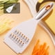 thumbnail image 1 of Rallador de verduras de acero inoxidable | Rebanador y triturador de cocina de mano blanco | Cuchillas afiladas resistentes a la oxidación | Herramienta multiusos compacta de 20 cm para preparar, 1 of 7