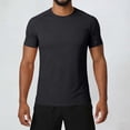 thumbnail image 2 of zbxnLI Mens Stretch T Shirt Summer Short Sleeve Tee Top Fashion Solid Color Shirts for Men Comfy Breathable Tops, 2 of 7