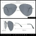 thumbnail image 5 of Concave Lens Tear Drop Shape Metal Rim Double Bridge Officer Sunglasses Gold - Black, 5 of 8