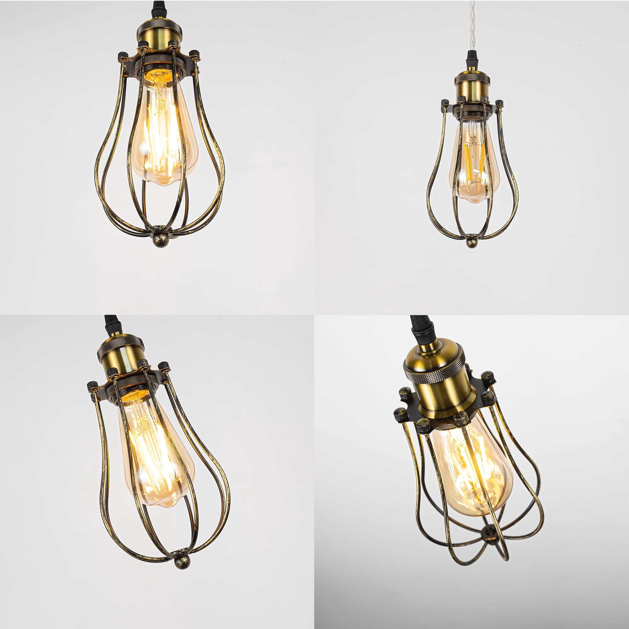Kiven L-Type track lighting pendants,L track pendant lights with Iron Lampshade with Remote Control,Farmhouse Track Lighting Fixture for Kitchen Hallway estaurant,Gold(3 pack)