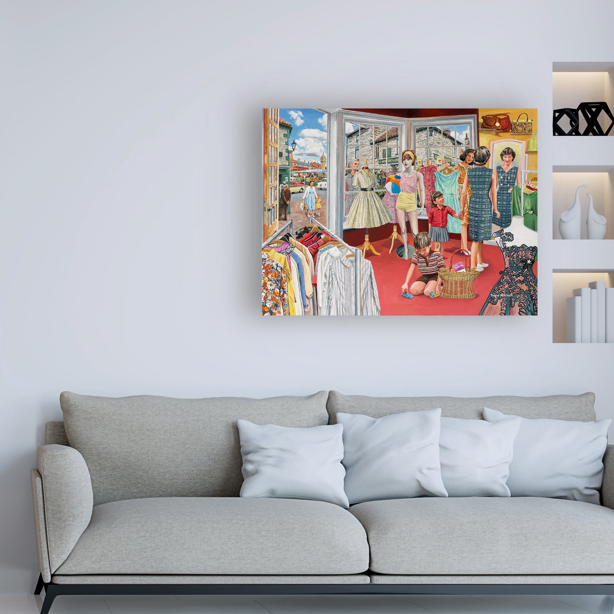 Trademark Fine Art 'In The Boutique' Canvas Art by Trevor Mitchell