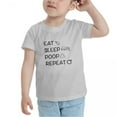 thumbnail image 3 of Eat Sleep Poop Repeat Cute Toddler Tshirts for Boys Girls (Gray, Youth XL), 3 of 5