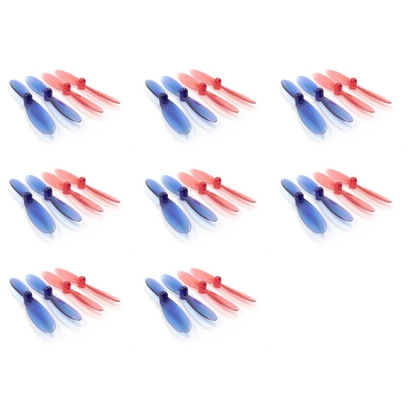 HobbyFlip Transparent Clear Blue and Red Propeller Blades Props Rotor Set Compatible with Ares Spectre X 8 Pack