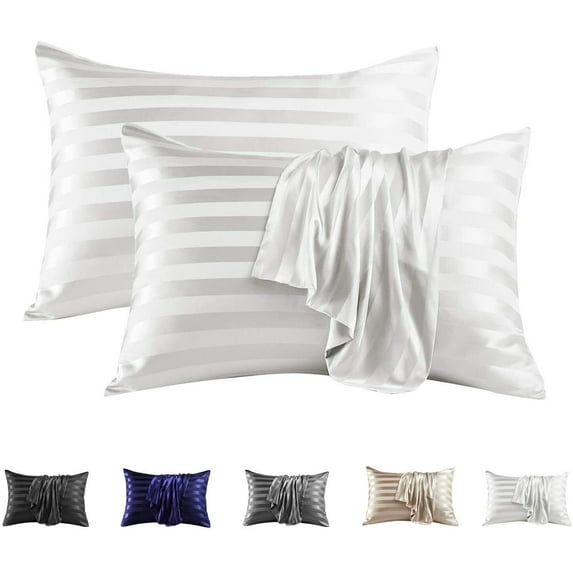 2 Pack Silk Satin Pillowcase Silky Pillow Cases For Hair And Skin Cushion Cover