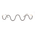 thumbnail image 1 of Womens Unique Wave Shape Lensless Rhinestone Jewelry Eyeglasses Gold Burgundy, 1 of 4
