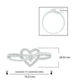 thumbnail image 5 of Cali Trove Sterling Silver 1/10 Ct Round White Diamond Miracle Plate Heart Promise Ring for women, 5 of 5
