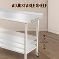 thumbnail image 4 of Stainless Steel Prep Table - 60x24x35 Inch, with Caster Wheels, Hooks, Enhanced Durability, Easy Assembly, Ideal for Kitchen, Garage, Workshop, 4 of 6