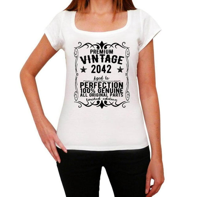 T-Shirt Graphique pour Femmes Toutes Parties Originales Vieilli à la Perfection 2042