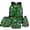Green Dinosaur, variant on Uorisanigo Galaxy Wolf School Backpack Set with Lunch Box Pencil Case Water Bottle Holder Pouch, 4 Pieces, Boys, Bookbag Children's Backpacks for Middle School