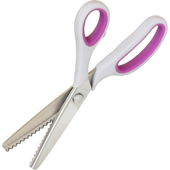 Pinking Shears for Fabric Cutting Soft Grip Right and Left Handed Pinking Shears