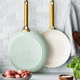 thumbnail image 2 of GreenPan Reserve Ceramic Nonstick 10" and 12" Frypan Set | Julep with Gold-Tone Handles, 2 of 7
