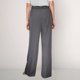 thumbnail image 4 of Pantalones de trabajo de mujer, de pierna ancha y cintura alta - Poliéster y spandex, estilo informal de negocios, bolsillos delanteros plisados, ropa para la oficina y las vacaciones, 4 of 6
