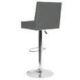 thumbnail image 5 of Emma + Oliver Adjustable Tufted Accent Trimmed Back Barstool-Gray LeatherSoft, 5 of 6