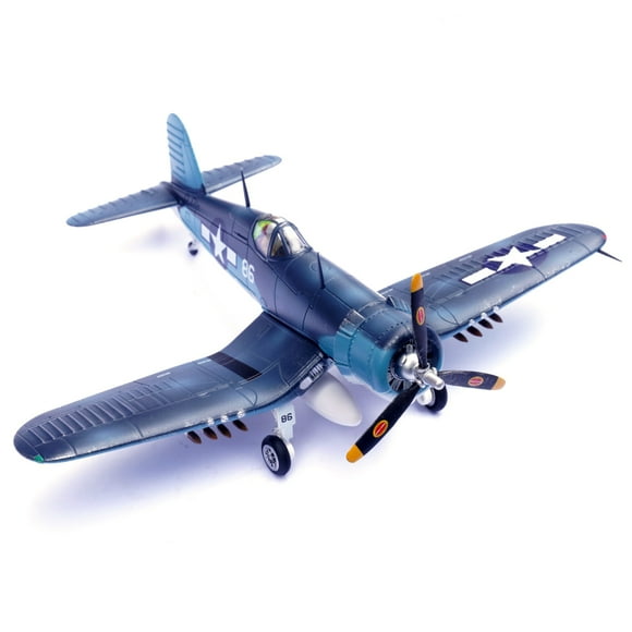 CSYANXING WWII USMC F4U Corsair Diecast Airplane 1:72 Scale VMF 214 White 86 Collectible Gift Desk Display w Stand