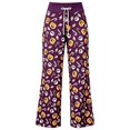 thumbnail image 4 of DHFJKG Womens Halloween Pajamas Pants Pumpkin Print Wide Leg Drawstring Waist Palazzo Loungewear Pants, 4 of 4