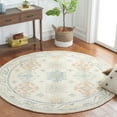 thumbnail image 2 of SAFAVIEH Micro-Loop Grosvenor Medallion Area Rug, Ivory/Blue, 6' x 6' Round, 2 of 8
