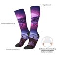 thumbnail image 6 of Fotbe Purple Moon Tree Night Sky print Women's Men's Novelty Crew Socks Cotton Socks Knee High Socks for Walking,Running,Nurses,Pregnancy, 6 of 8